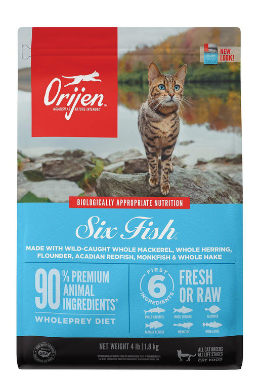 Orijen Six Fish Dry Cat Food Front of Bag