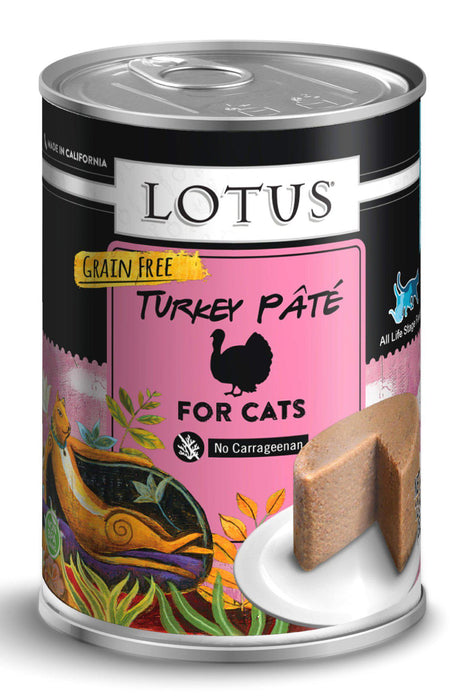 Lotus Turkey Pate Wet Cat Food, 12.5 oz