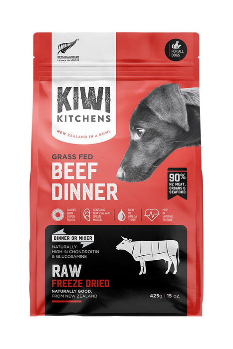 Kiwi Kitchens Raw Freeze Dried Beef Dog Food