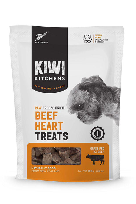 Kiwi Kitchens Freeze Dried Beef Heart Dog Treats