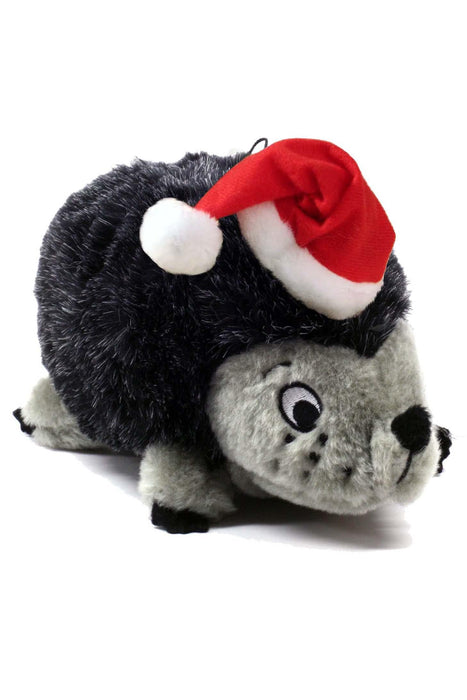 Outward Hound Hedgehogz with Santa Hat Dog Toy, Large