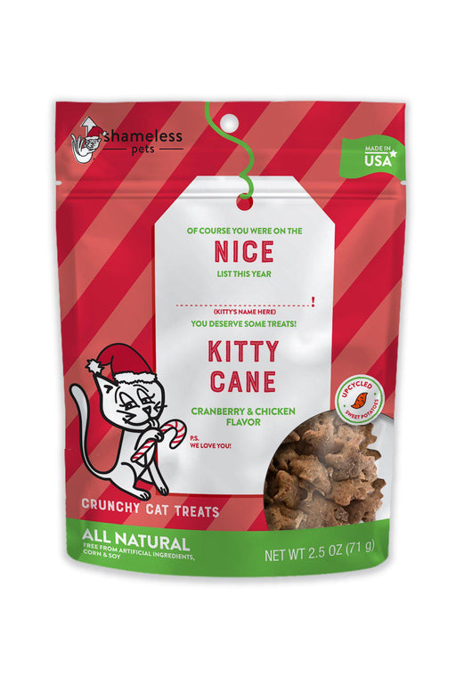 Shameless Nice List Kitty Cane Crunchy Cat Treats