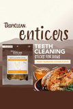 TropiClean Enticers Honey Marinated Chicken Dog Dental Sticks