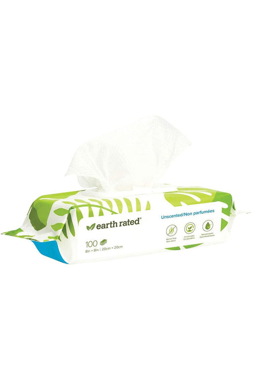 Earth Rated 100 Count Unscented Grooming Wipes