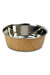 DuraPet Wood Grain Light Brown Dog Bowl