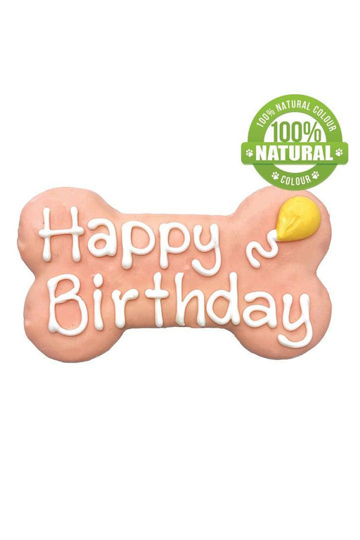 Bosco & Roxys BARK-day  Pink Bone 6 in Dog Treat