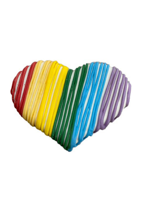 Bosco and Roxys Basics Rainbow Heart Dog Treat
