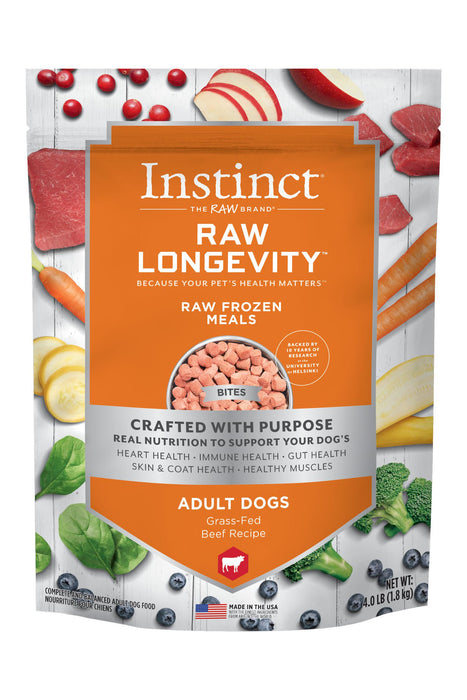 Instinct Longevity Beef Bites Raw Dog Food