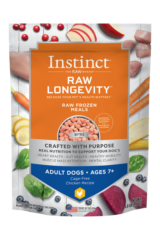 Instinct Longevity Chicken Bites Raw Senior Dog Food