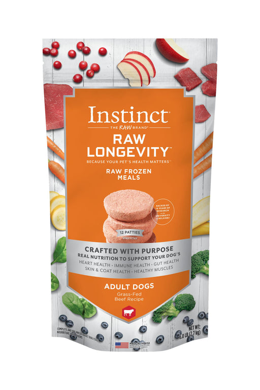 Instinct Longevity Beef Patties Raw Dog Food