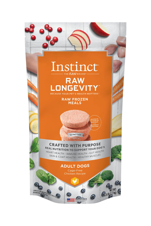 Instinct Longevity Chicken Patties Raw Dog Food