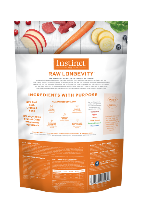 Instinct Longevity Beef Bites Freeze Dried Dog Food