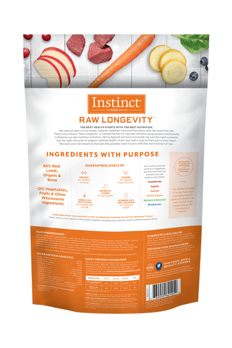 Instinct Longevity Lamb Bites Freeze Dried Dog Food