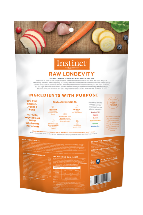 Instinct Longevity Kitten Chicken Bites Freeze Dried Cat Food