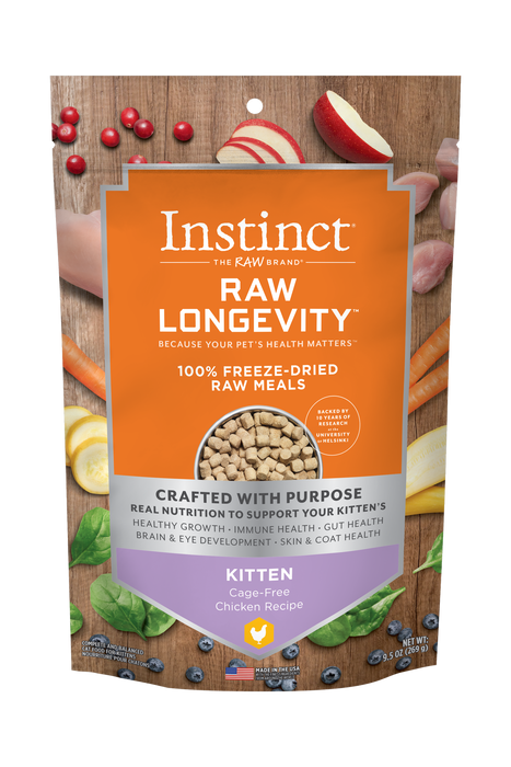 Instinct Longevity Kitten Chicken Bites Freeze Dried Cat Food
