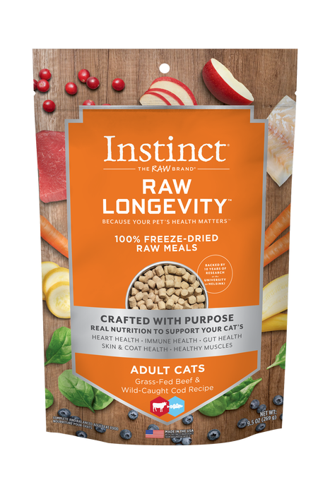 Instinct Longevity Beef & Cod Bites Freeze Dried Cat Food