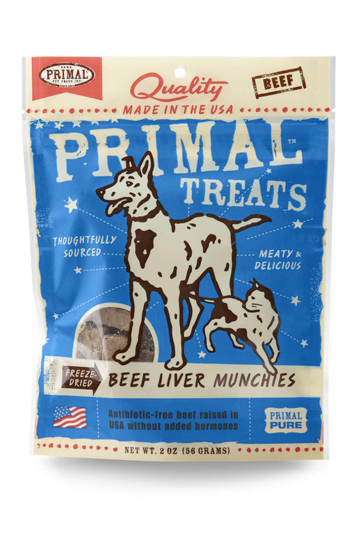 Primal Beef Liver Munchies Dog Treats