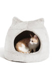 Best Friends Vegan Fur Meow Hut Ivory Cat Cave