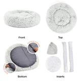 Best Friends Shag Donut Dog Bed, Frost