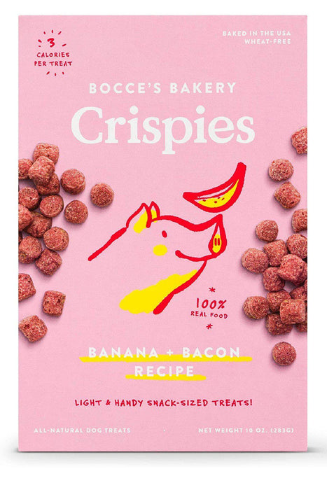 Bocce Crispies Banana and Bacon Dog Treats