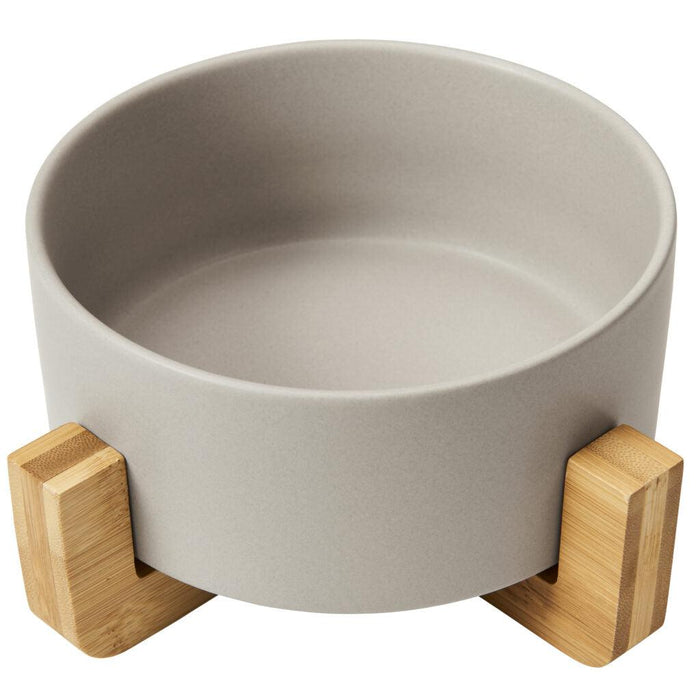COSMO Wood and Stoneware Gray Single Diner