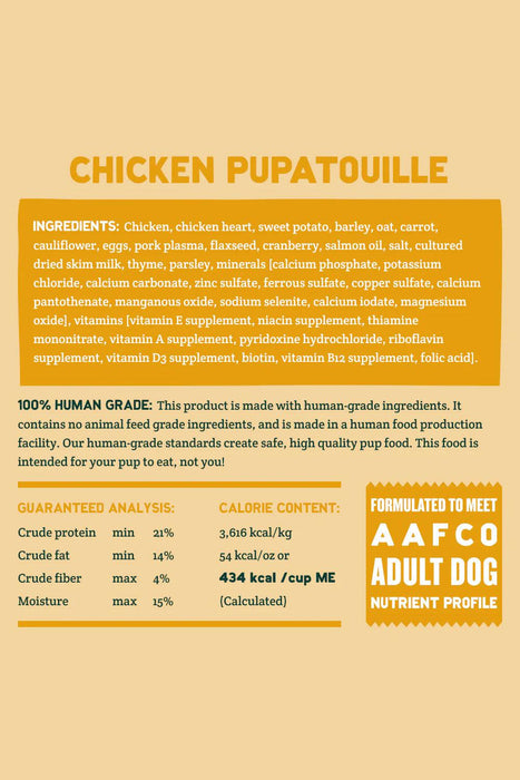 A Pup Above Cubies Chicken Pupatouille Dog Food