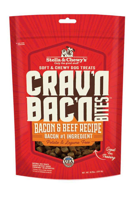 Stella and Chewys Crav'n Bac'n Bites Bacon & Beef Dog Treats