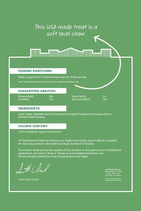 Tomlinson's Duck Tenders Dog Treats