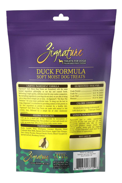 Zignature Duck Soft Moist Dog Treats