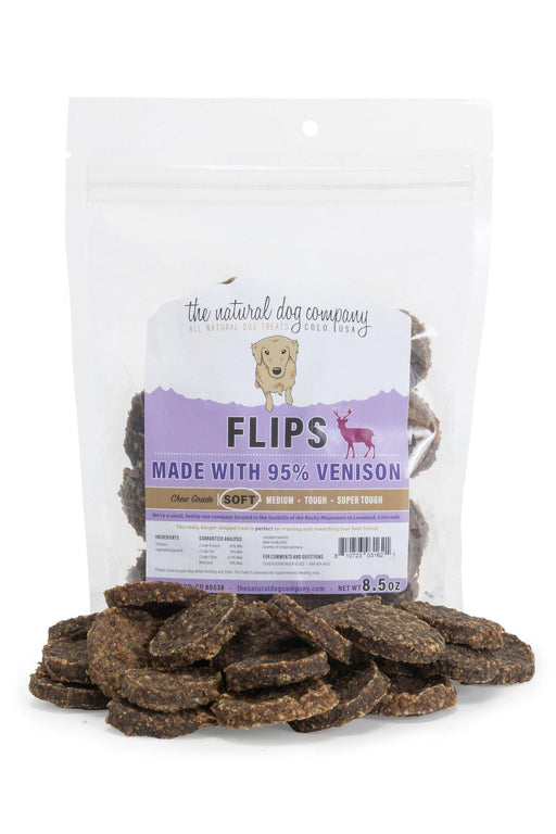 Natural Dog Co. Venison Flips Dog Treats