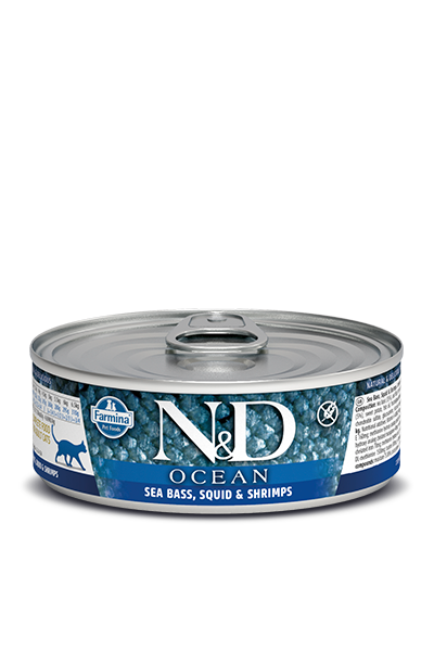 Farmina N&D Sea Bass, Squid & Shrimp Wet Cat Food