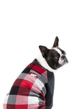 Canada Pooch Frosty Fleece Plaid Dog Sweatsuit