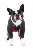 Canada Pooch Frosty Fleece Plaid Dog Sweatsuit