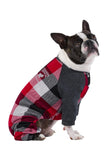 Canada Pooch Frosty Fleece Plaid Dog Sweatsuit