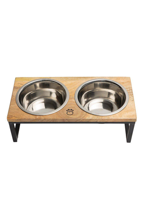 GF Pet Wood and Metal Raised Double Diner
