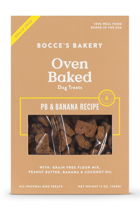 Bocce's Bakery Grain Free Peanut Butter & Banana Dog Biscuits