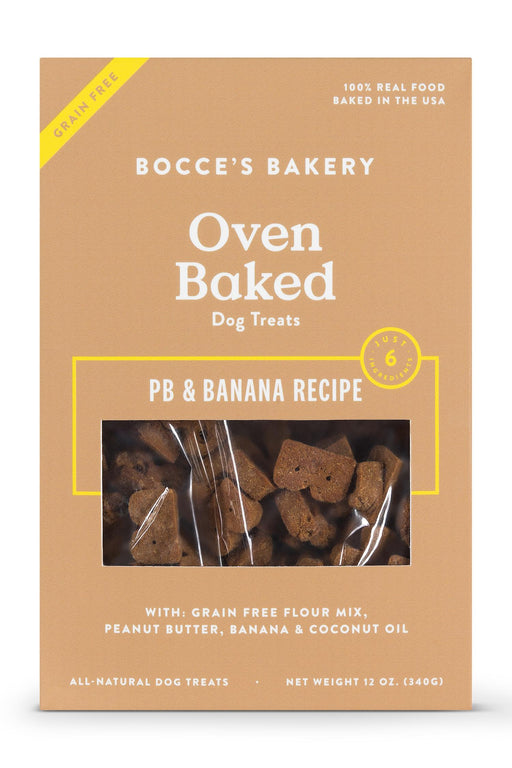Bocce's Bakery Grain Free Peanut Butter & Banana Dog Biscuits