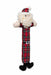 HuggleFleece Long and Lovelie Tartan Santa Dog Toy