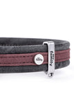 My Family London Purple & Black Leatherette Dog Collar