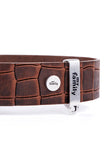 My Family Tucson Brown Leather Dog Collar