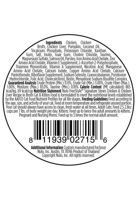 Nulo FreeStyle Chicken and Chicken Liver Stew Cat food Cups