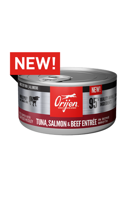 Orijen Tuna,Salmon and Beef with Broth Canned Cat Food