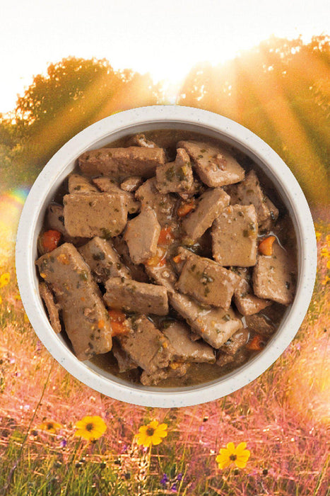 Acana Premium Chunks Beef in Bone Broth Wet Dog Food Open Can