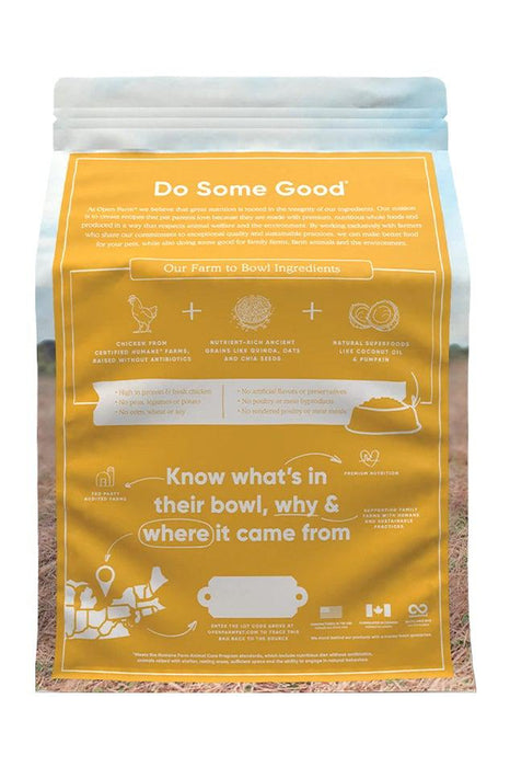 Open Farm Harvest Chicken and Ancient Grains Dry Dog Food Back