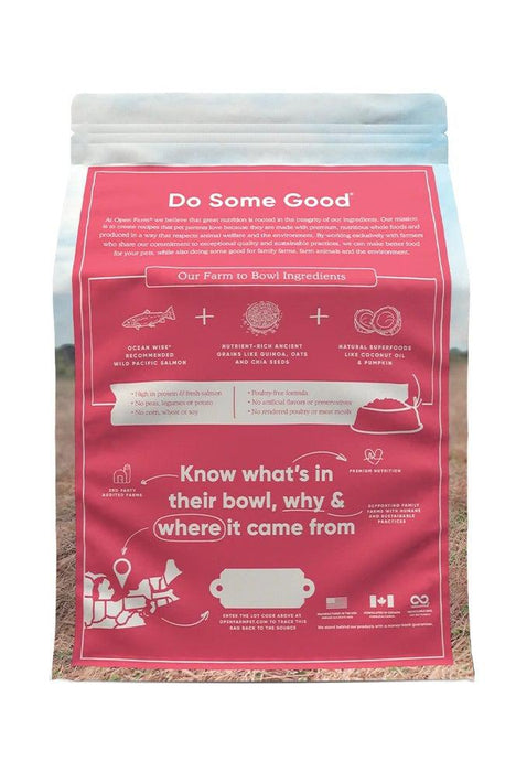 Open Farm Wild-Caught Salmon and Ancient Grains Dry Dog Food Back