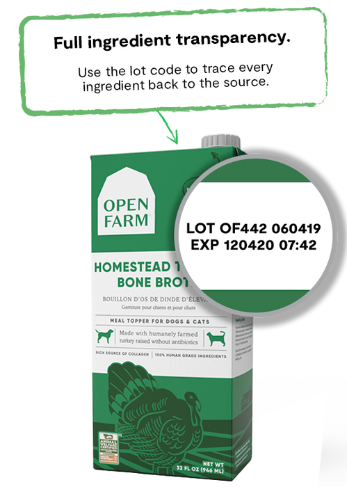 Open Farm Turkey Bone Broth Topper
