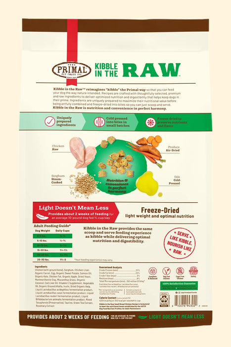 Primal Chicken Small Breed Kibble in the Raw Dry Dog Food