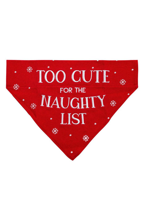 Pearhead Too Cute for the Naughty List Pet Bandana