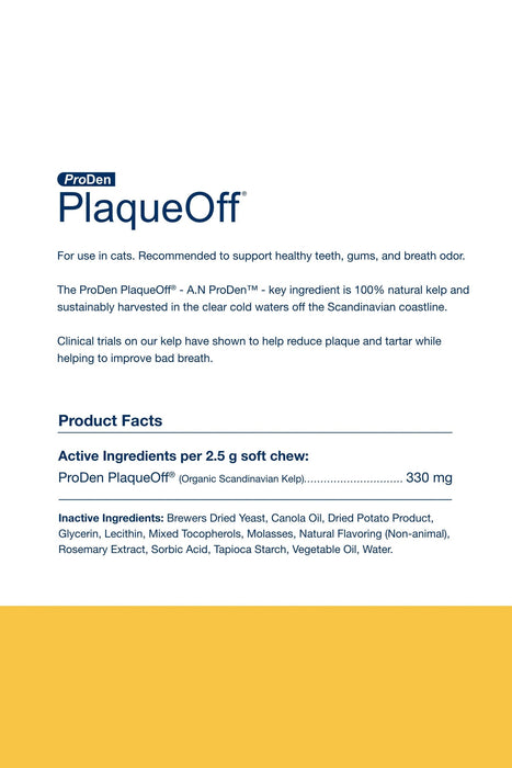 NaturVet PlaqueOff Cat Dental Soft Chews