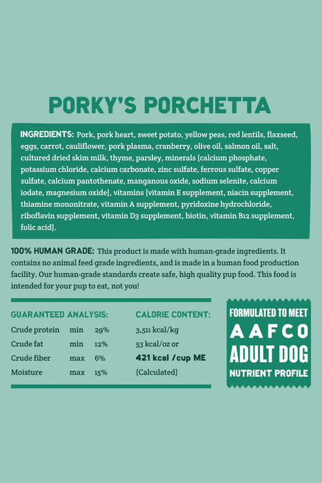 A Pup Above Cubies Pork Porchetta Dog Food